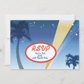 ヴィンテージネオン標識パーティの招待状 招待状 (裏面)