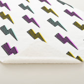 ヴィンテージネオン稲妻ボルトパターン シェルパブランケット (3/4)