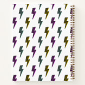 ヴィンテージネオン稲妻ボルトパターン ノートブック (裏面)