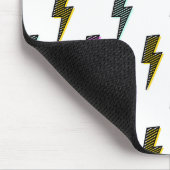 ヴィンテージネオン稲妻ボルトパターン マウスパッド (コーナー)
