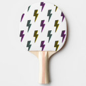 ヴィンテージネオン稲妻ボルトパターン 卓球ラケット (正面)