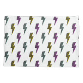 ヴィンテージネオン稲妻ボルトパターン 枕カバー (裏面-左)