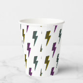 ヴィンテージネオン稲妻ボルトパターン 紙コップ (右)