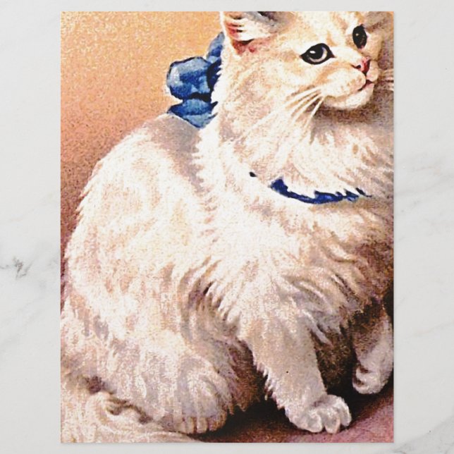 ヴィンテージネコとブルーボウ (正面)