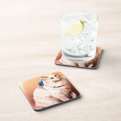 ヴィンテージネコとブルーボウ コースター (右側)