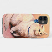 ヴィンテージネコとブルーボウ Case-Mate iPhoneケース (裏面(横))