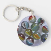 ヴィンテージネコの目の大理石 キーホルダー (正面)