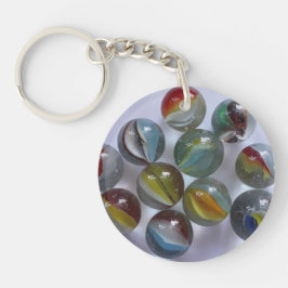 ヴィンテージネコの目の大理石 キーホルダー