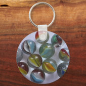 ヴィンテージネコの目の大理石 キーホルダー (正面)