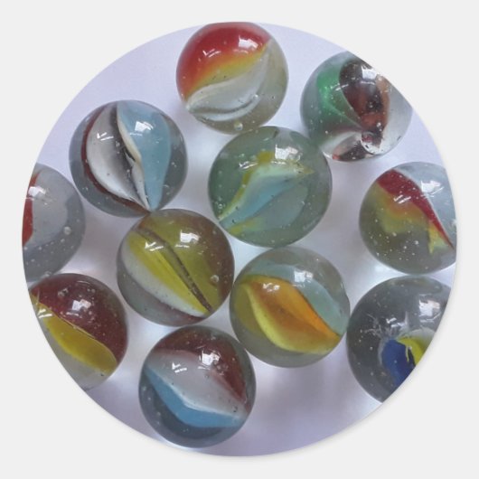 ヴィンテージネコの目の大理石 ラウンドシール (正面)