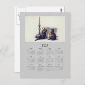 ヴィンテージネコ2014カレンダハガキ ポストカード (正面/裏面)