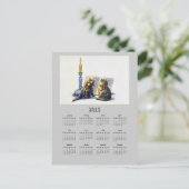 ヴィンテージネコ2015カレンダハガキ ポストカード (スタンド正面)