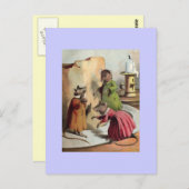 ヴィンテージネズミのカスタマイズ可能なアートポストカード ポストカード (正面/裏面)