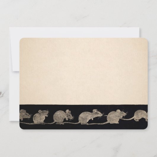 ヴィンテージネズミのカスタマイズ可能パーティの招待状 招待状 (裏面)