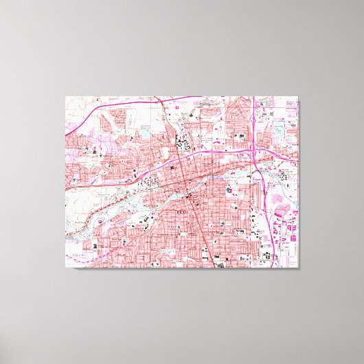 ヴィンテージネバダの地図（1967年） キャンバスプリント (正面)