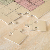 ヴィンテージネブラスカの地図（1885年） ジグソーパズル (側面)