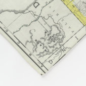 ヴィンテージネブラスカの地図(1889年) フリースブランケット (角)