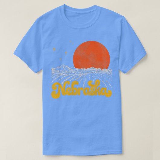 ヴィンテージネブラスカ中世紀半動揺して期A Tシャツ (デザイン正面)