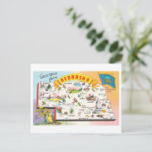 ヴィンテージネブラスカ地図はがき ポストカード (スタンド正面)