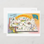 ヴィンテージネブラスカ地図はがき ポストカード (正面/裏面)