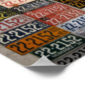 ヴィンテージネブラスカ州のライセンスプレート ポスター (角)