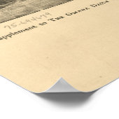 ヴィンテージネブラスカ州の絵画地図（1906年） ポスター (角)