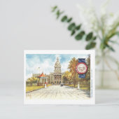 ヴィンテージネブラスカ州議会議事堂と印鑑はがき ポストカード (スタンド正面)