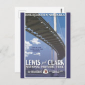 ヴィンテージネブラスカ・ルイスとクラーク・トレイル旅行 ポストカード (正面/裏面)