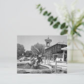 ヴィンテージネプチューンファウンテン白黒カンザスシティ ポストカード (スタンド正面)