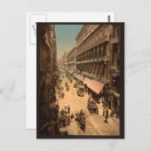 ヴィンテージネープルイタリア通りシーンミニチュア ポストカード (正面/裏面)