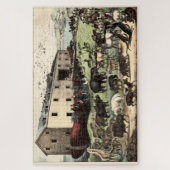ヴィンテージノアの箱舟by Currier & Ives Poster ジグソーパズル (縦)