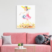 ヴィンテージノスタルジックガールインガーデンキャンバスプリント キャンバスプリント (インサイチュ (リビング))