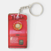 ヴィンテージノスタルジック旧クラシックレトロ電話 キーホルダー (裏面)
