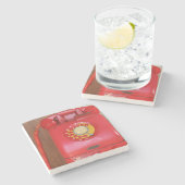 ヴィンテージノスタルジック旧クラシックレトロ電話 ストーンコースター (横)