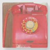 ヴィンテージノスタルジック旧クラシックレトロ電話 ストーンコースター (正面)