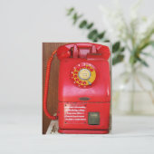 ヴィンテージノスタルジック旧クラシックレトロ電話 ポストカード (スタンド正面)