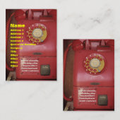 ヴィンテージノスタルジック旧クラシックレトロ電話 名刺 (正面/裏面)