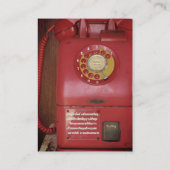 ヴィンテージノスタルジック旧クラシックレトロ電話 名刺 (裏面)