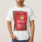 ヴィンテージノスタルジック旧クラシックレトロ電話 Tシャツ (正面)