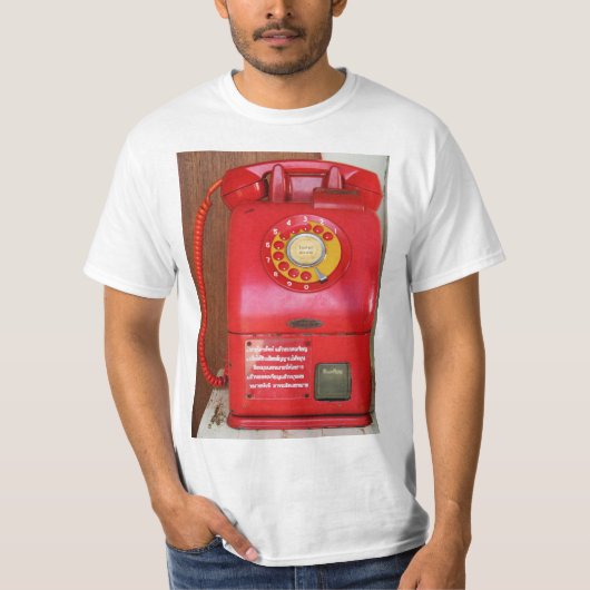ヴィンテージノスタルジック旧クラシックレトロ電話 Tシャツ (正面)