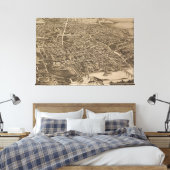 ヴィンテージノックスビルの絵図(1886) キャンバスプリント (インサイチュ (寝室))