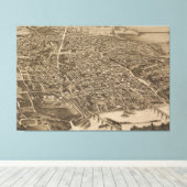 ヴィンテージノックスビルの絵図(1886) キャンバスプリント (インサイチュ (ウッドフロア))