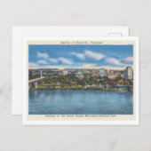 ヴィンテージノックスビルテネシー市スカイライン1940s ポストカード (正面/裏面)