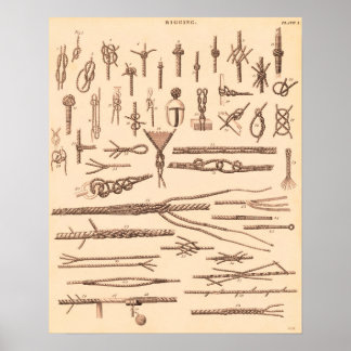 ヴィンテージノットとリギング ポスター