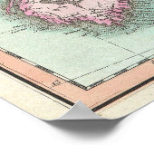 ヴィンテージノバスコシアとニューファンドランドの地図(1807年) ポスター (角)