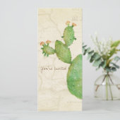 ヴィンテージノパルサボテン水カラー招待状 案内状 (スタンド正面)