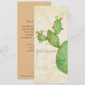 ヴィンテージノパルサボテン水カラー招待状 案内状 (正面/裏面)