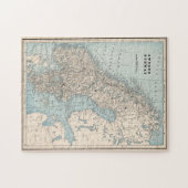 ヴィンテージノルウェーとスウェーデンの地図（1893年） ジグソーパズル (横)