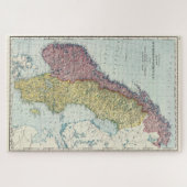 ヴィンテージノルウェーとスウェーデンの地図(1895年) ジグソーパズル (横)