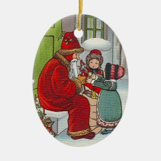 ヴィンテージノルウェーのクリスマスオーナメント セラミックオーナメント (正面)